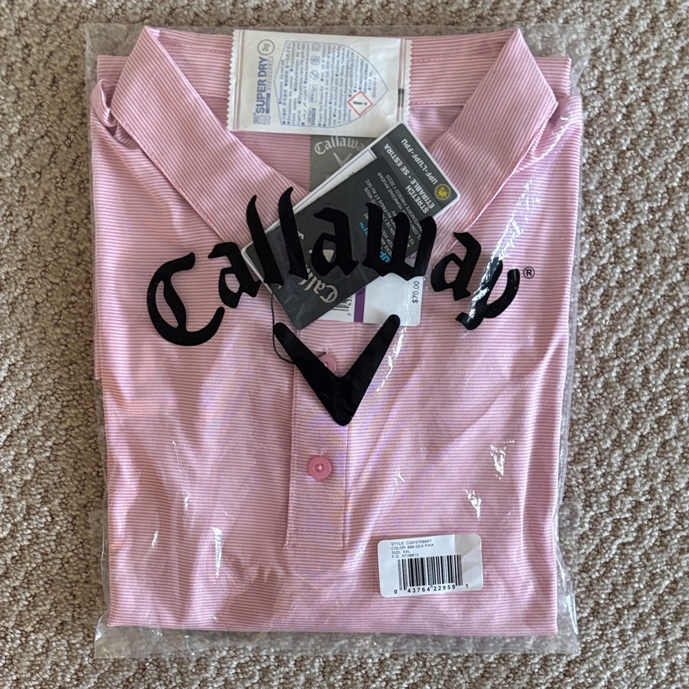 Callaway Light Pink Golf Polo
